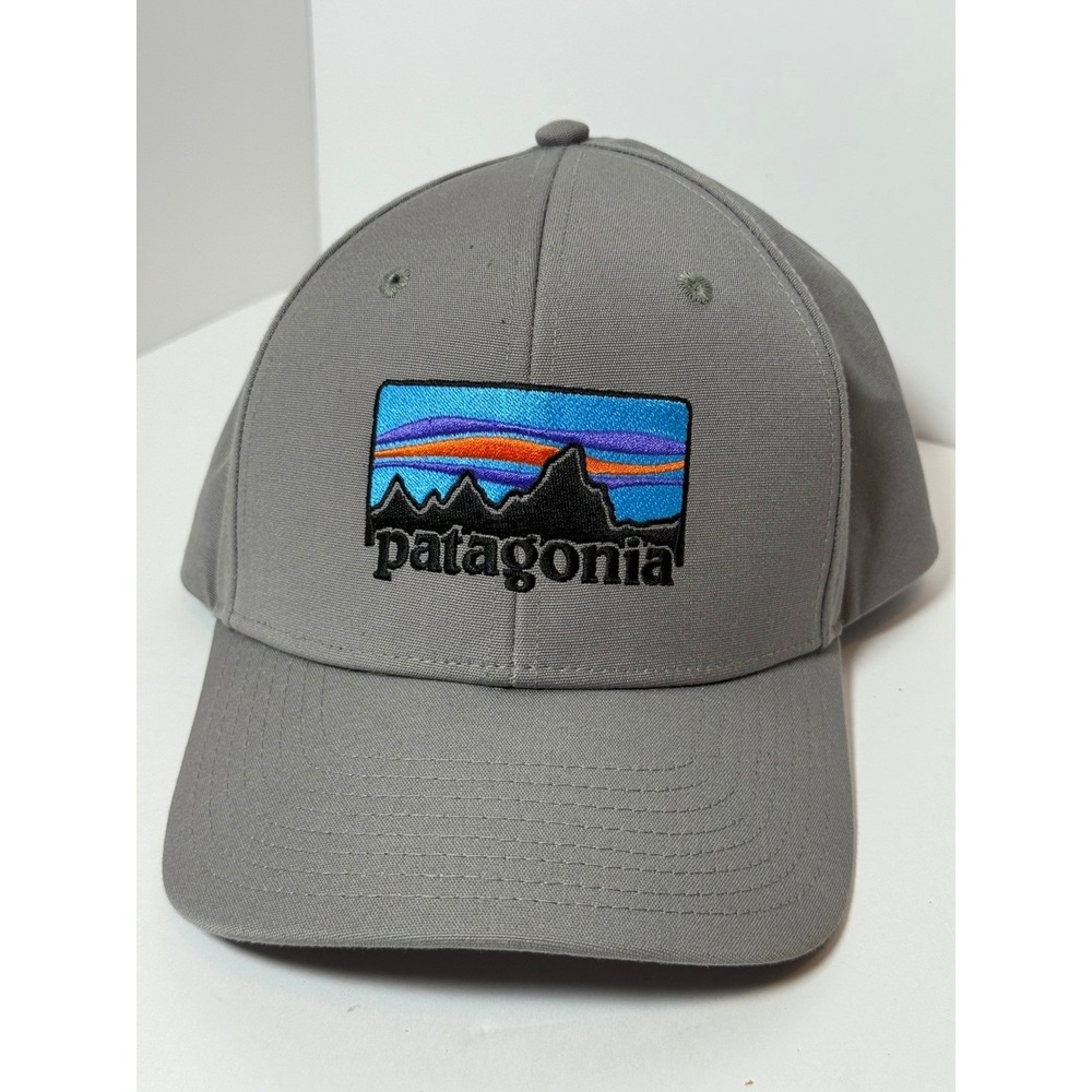 Patagonia Hat Adjustable Baseball Cap Logo Gray Outdoor Hiking